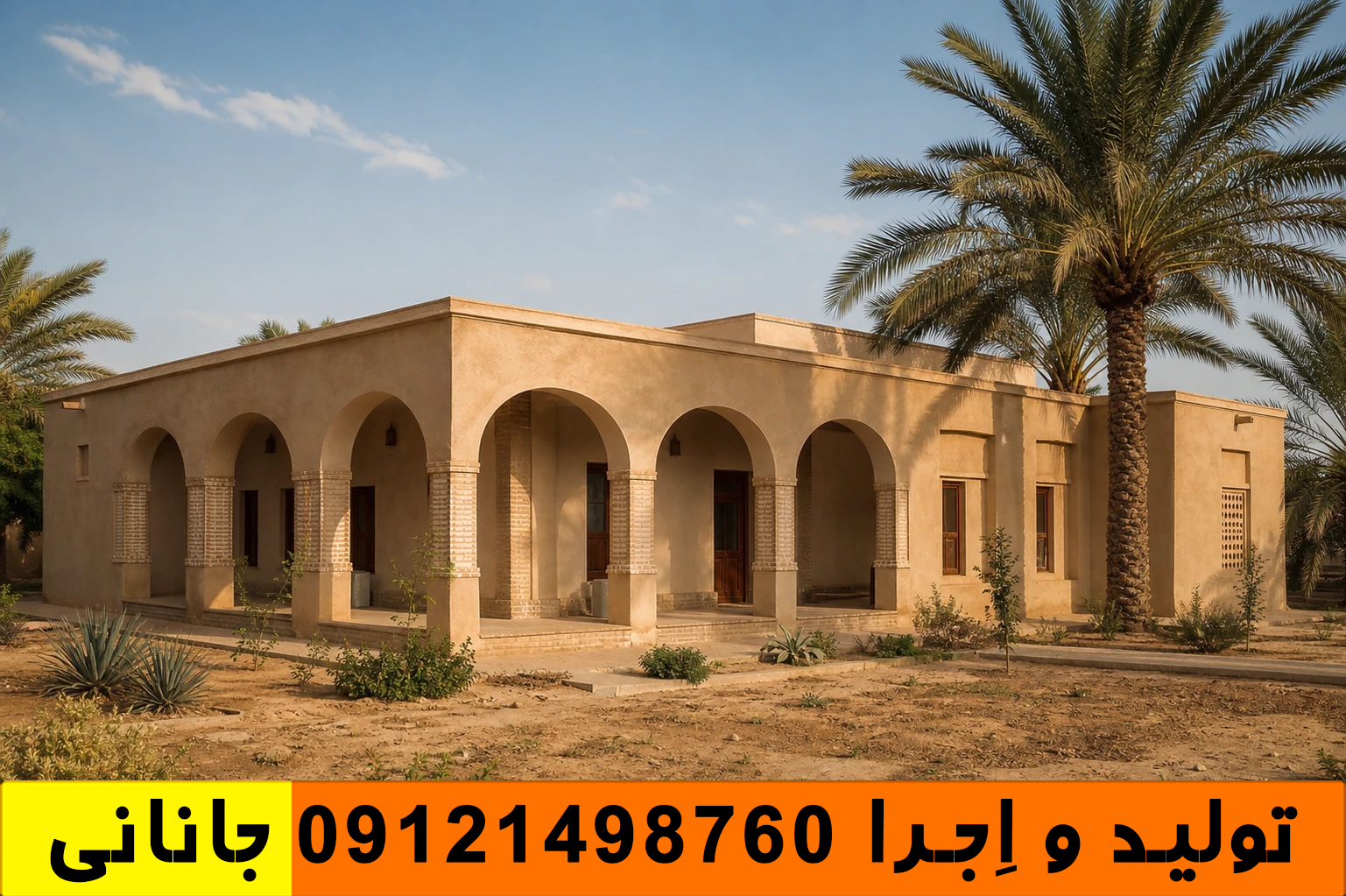 نمای ساختمان کاهگلی در اقلیم گرم و خشک برازجان